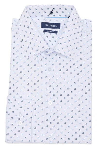 Nautica Print Button-up Shirt In White
