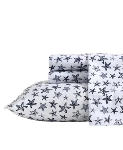 Nautica Printed Cooling Microfiber 3-pc. Sheet Set, Twin In White