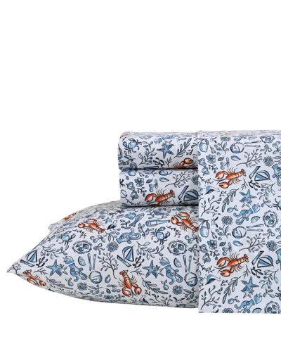 Nautica Printed Cooling Microfiber 3-pc. Sheet Set, Twin Xl In Blue