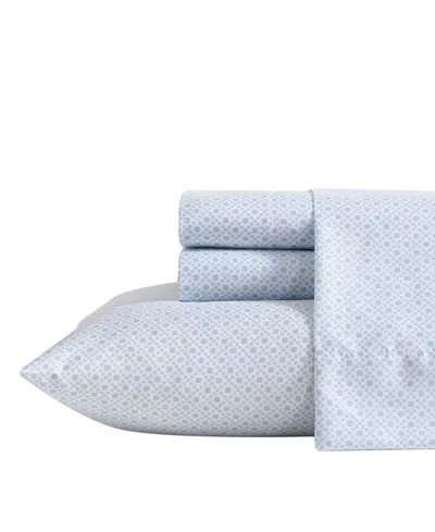 Nautica Printed Cooling Microfiber 3-pc. Sheet Set, Twin Xl In Blue