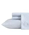 Nautica Annie Geo Cooling Microfiber Sheet Set In Blue