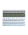 Nautica Printed Cooling Microfiber Sheet Set In Pastel Blue