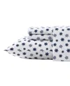 Nautica Printed Flannel 4-pc. Sheet Set, Full In Snowflake Toss