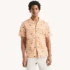 Nautica Printed Short-sleeve Camp Shirt In Neutral