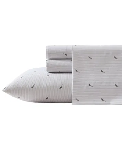Nautica Printed Washed Microfiber 3-pc. Sheet Set, Twin