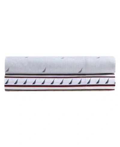 Nautica Printed Washed Microfiber Sheet Set