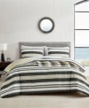 Nautica Prospect Harbor Comforter Set In Black,beige