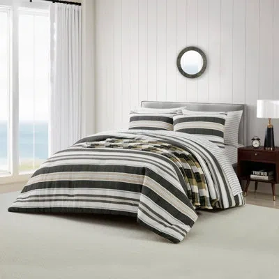 Nautica Prospect Harbor Grey 8 Piece Bonus Bed Set In Black