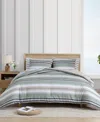 Nautica Prospect Harbor Reversible 2-pc. Comforter Set, Twin In Fern Green,charcoal