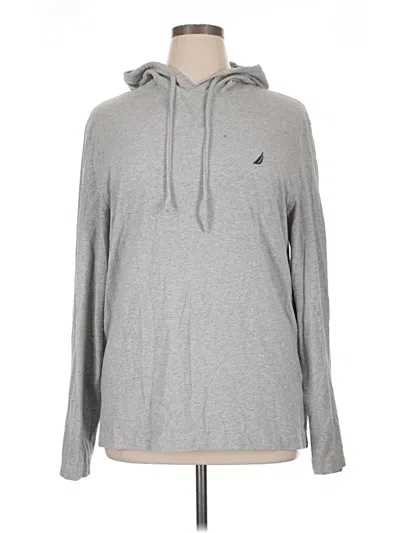 Pre-owned Nautica Pullover Hoodie In Gray