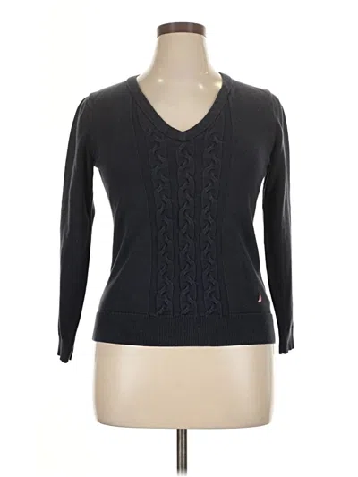 Pre-owned Nautica Pullover Sweater In Black