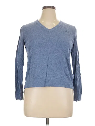 Pre-owned Nautica Pullover Sweater In Blue