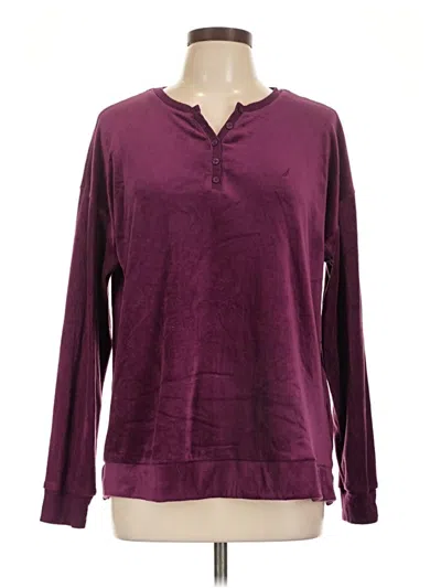 Pre-owned Nautica Pullover Sweater In Burgundy