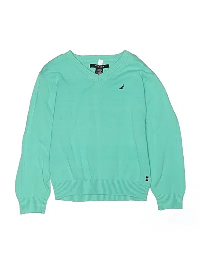 Pre-owned Nautica Kids' Pullover Sweater In Green