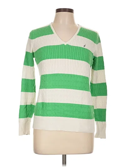 Pre-owned Nautica Pullover Sweater In Green