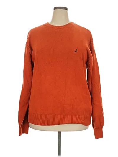 Pre-owned Nautica Pullover Sweater In Orange