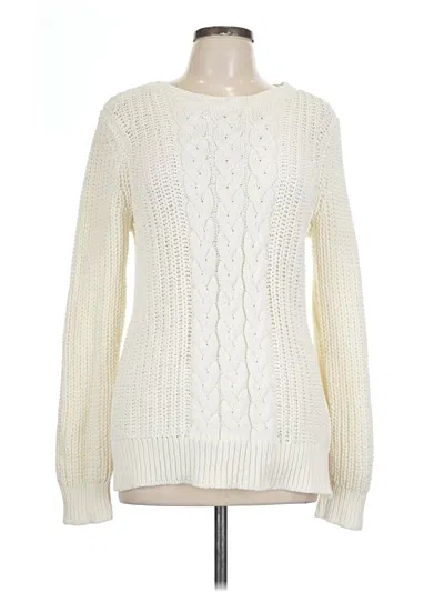 Pre-owned Nautica Pullover Sweater In White