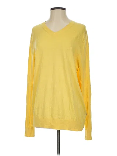 Pre-owned Nautica Pullover Sweater In Yellow