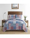Nautica Raeford Of Cotton Reversible Quilt Set In Blue