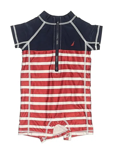 Pre-owned Nautica Babies' Rash Guard In Red