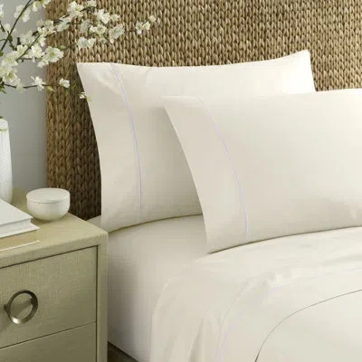 Nautica Regatta Sateen Cotton Luxury Sheet Set In White