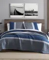 Nautica Rendon Reversible 2 Piece Quilt Set, Twin In Charcoal