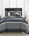 Nautica Rendon Reversible 3-piece Duvet Cover Set, Full/queen In Gray