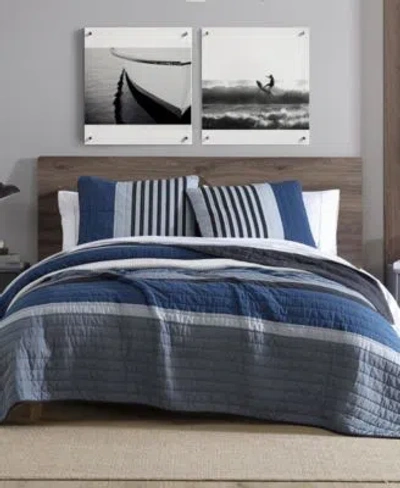 Nautica Rendon Reversible Quilt Sets In Charcoal
