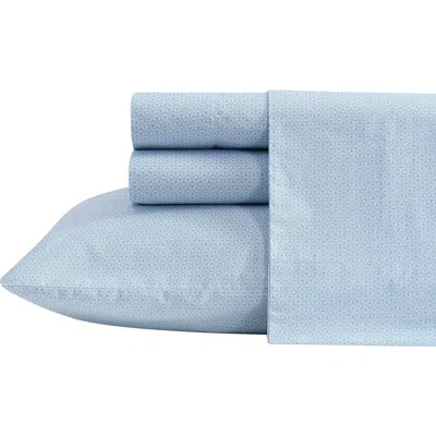 Nautica Richmond Stripe 200 Thread Count Cotton Percale Sheet Set In Blue