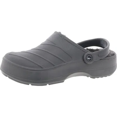 Nautica River Coast Womens Slip On Ankle Strap Slide Sandals In Grey