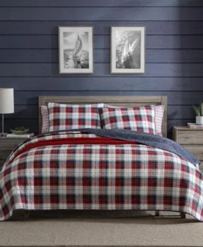 Nautica Rosedale Reversible Quilt Sets In Red Sail,navy