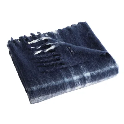 Nautica Ryan Cove Plaid Blue Throw Blanket