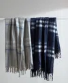 Nautica Ryan Cove Plaid Faux Mohair Throw, 60" X 50" In Blue