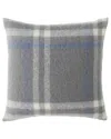 Nautica Ryan Cove Plaid Faux Mohair Square Decorative Pillow, 20" X 20" In Gray