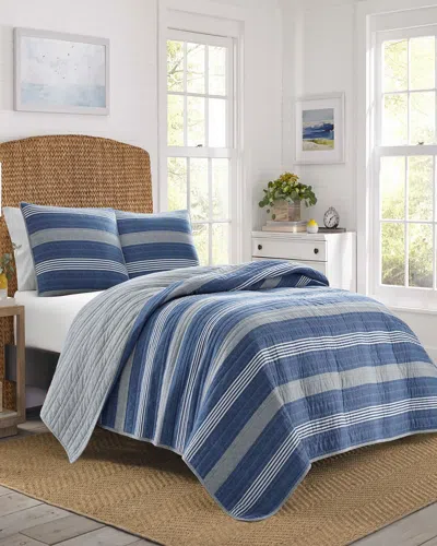 NAUTICA NAUTICA SALTMARSH BLUE QUILT SET