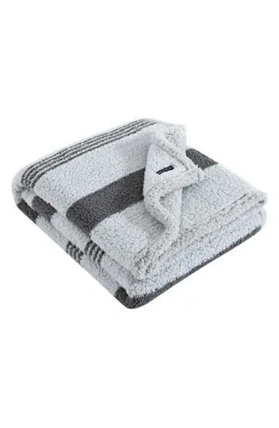 Nautica Saltmarsh Faux Shearling Throw Blanket In White