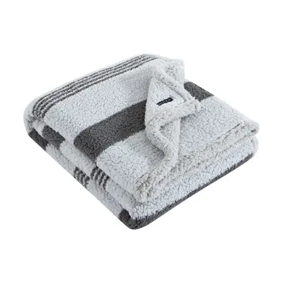 Nautica Saltmarsh Reversible Throw Blanket In Gray