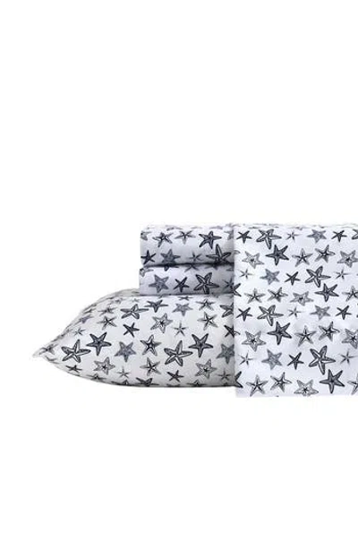 Nautica Saltwater Stars Cooling Microfiber Sheet Set In Gray