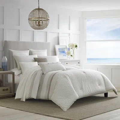 Nautica Saybrook Cotton Reversible Beige Comforter Set