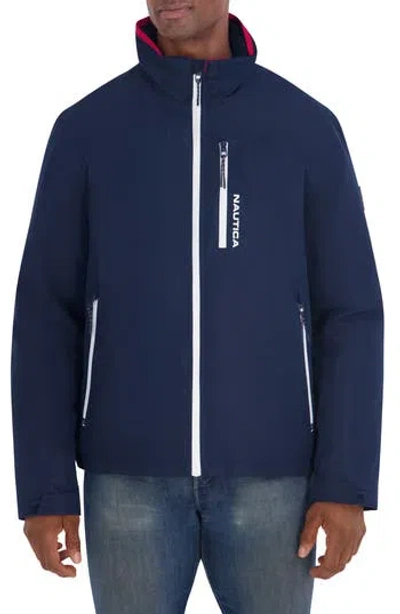 Nautica Seam Sealed Sailing Jacket In Blue