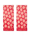 Nautica Seashell Seashore Jacquard Beach Towel Set, 68" X 36"