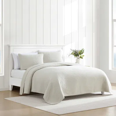 Nautica Seashore Stitch Beige Full/queen Quilt-sham Set