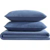 Nautica Seashore Stitch King Quilt Sham Set In Navy