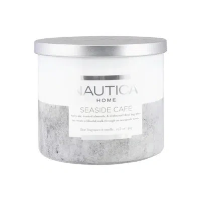 Nautica Seaside Cafe Scented Designer Candle In Gray;white