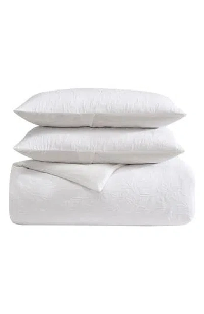 Nautica Seaside Floral Queen Comforter Sham Set In White