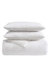 Nautica Seaside Floral Queen Duvet & Sham Set In White