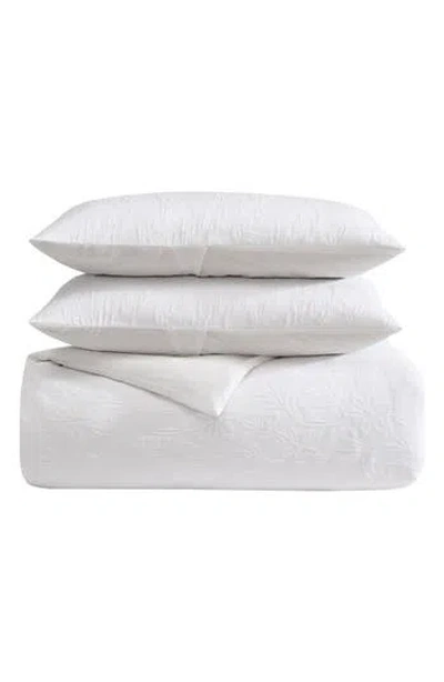 Nautica Seaside Floral Queen Duvet & Sham Set In White