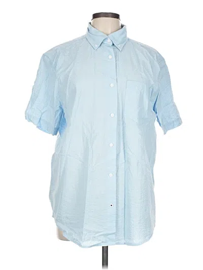 Pre-owned Nautica Short Sleeve Button Down Shirt In Blue