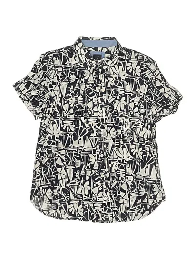 Nautica Kids' Short Sleeve Button Down Shirt In Blue