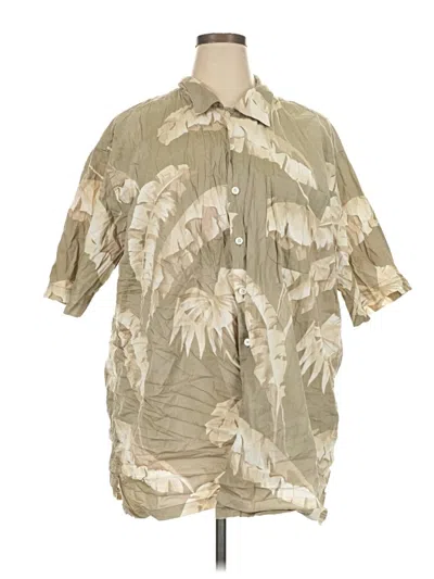 Pre-owned Nautica Short Sleeve Button Down Shirt In Tan